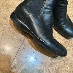 Prada Black Leather Boots